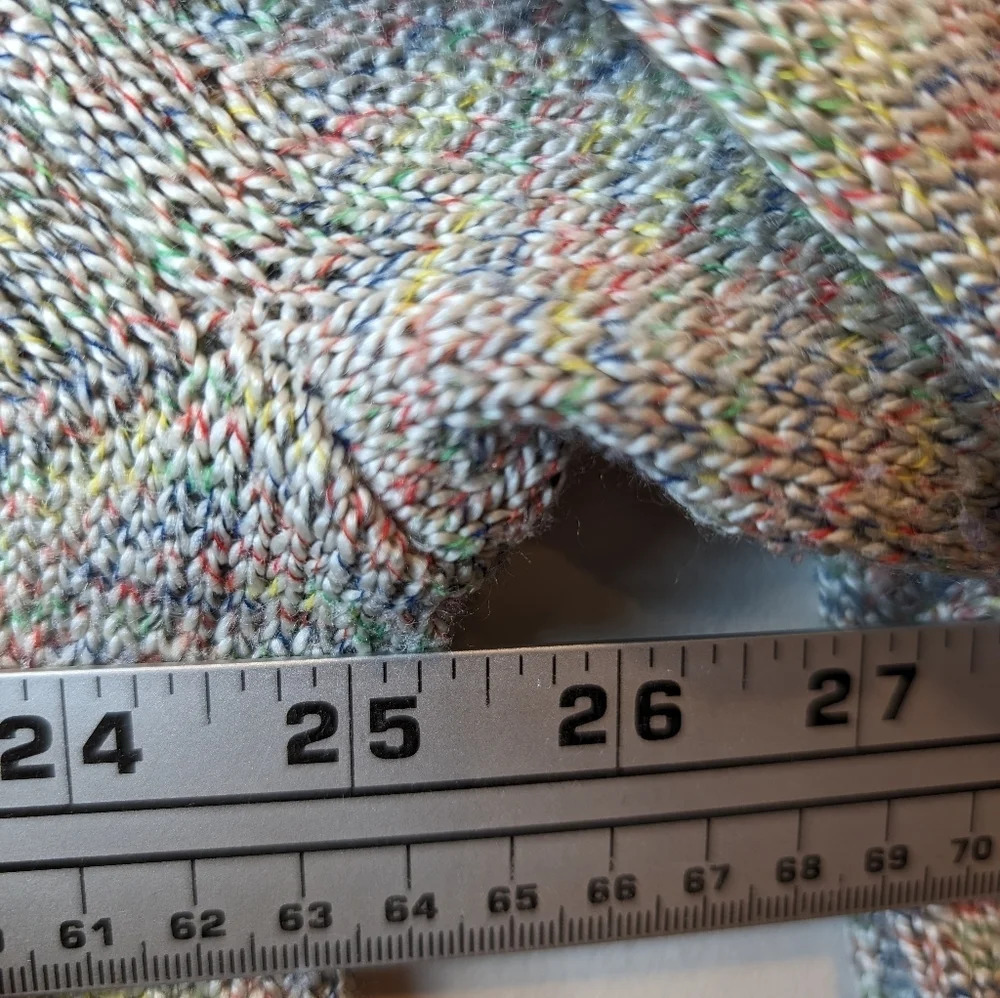 cj banks Grey Multicolour Knit V Neck Sweater Women 2XL Plus Size - Picture 9 of 9